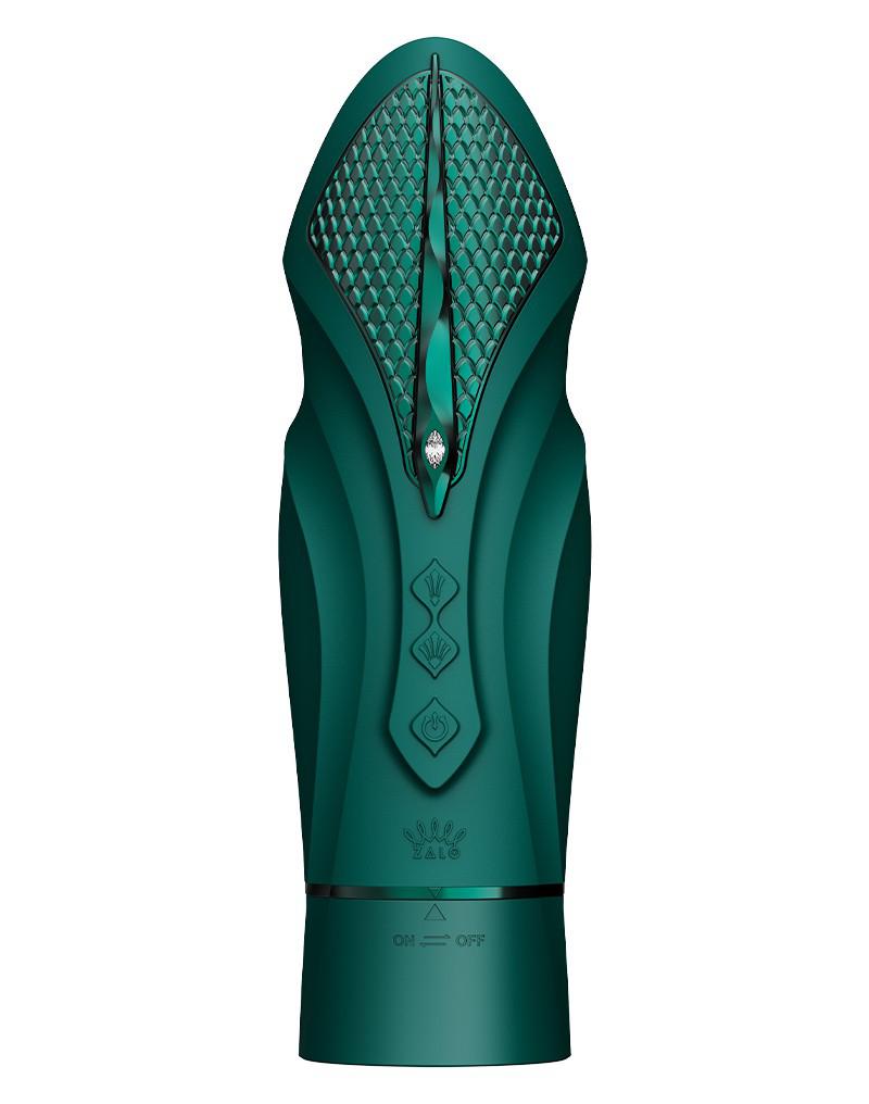 Zalo - Sesh - Verwarmende Stotende Vibrator met Afstandsbediening - Smaragd Groen