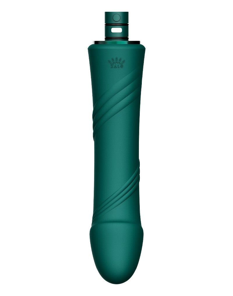 Zalo - Sesh - Verwarmende Stotende Vibrator met Afstandsbediening - Smaragd Groen