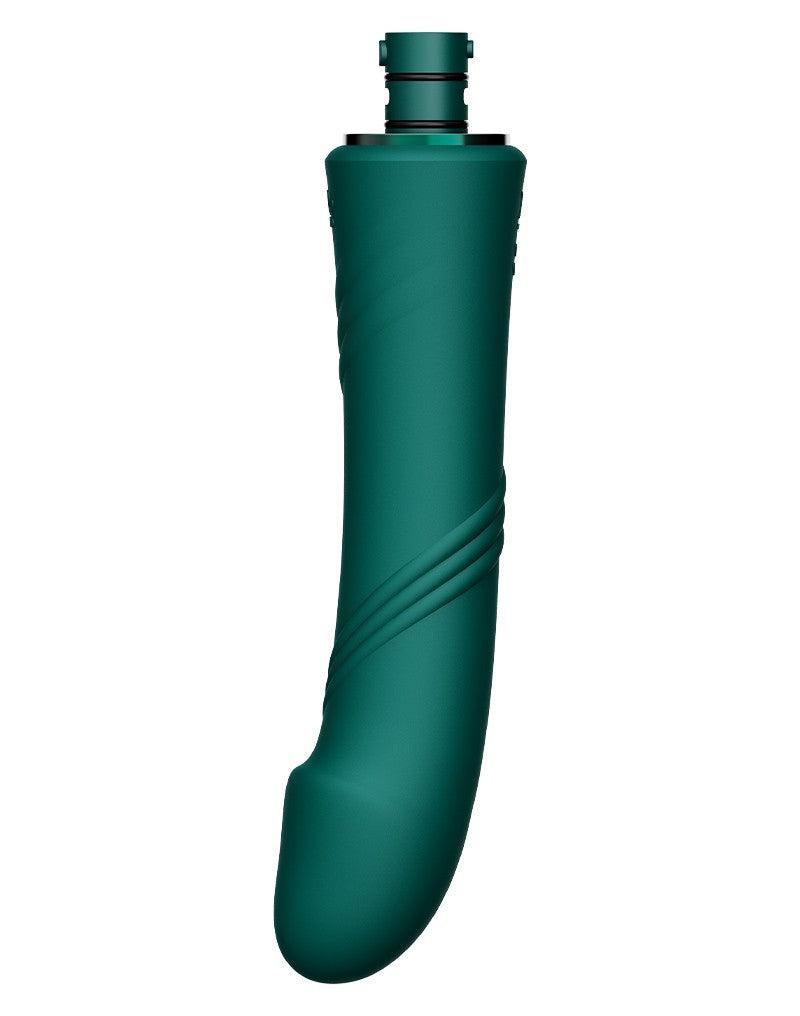 Zalo - Sesh - Verwarmende Stotende Vibrator met Afstandsbediening - Smaragd Groen