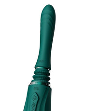 Zalo - Sesh - Verwarmende Stotende Vibrator met Afstandsbediening - Smaragd Groen