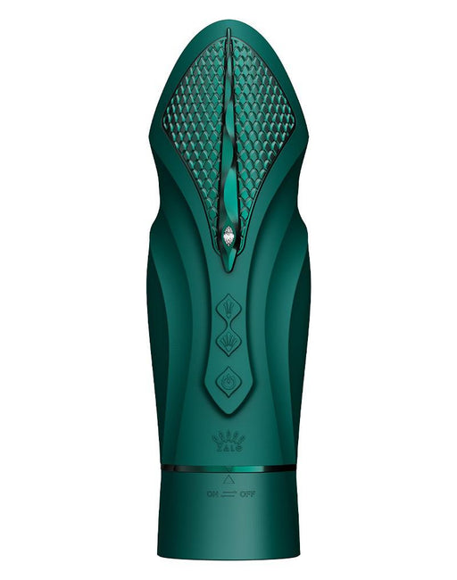 Zalo - Sesh - Verwarmende Stotende Vibrator met Afstandsbediening - Smaragd Groen