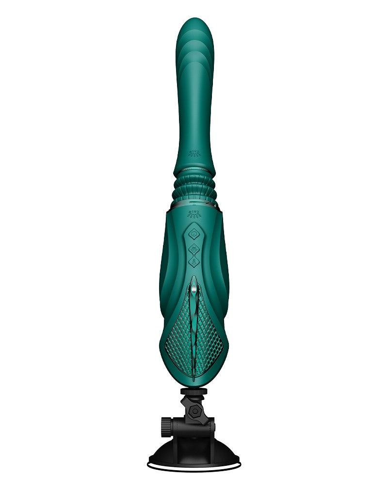 Zalo - Sesh - Verwarmende Stotende Vibrator met Afstandsbediening - Smaragd Groen