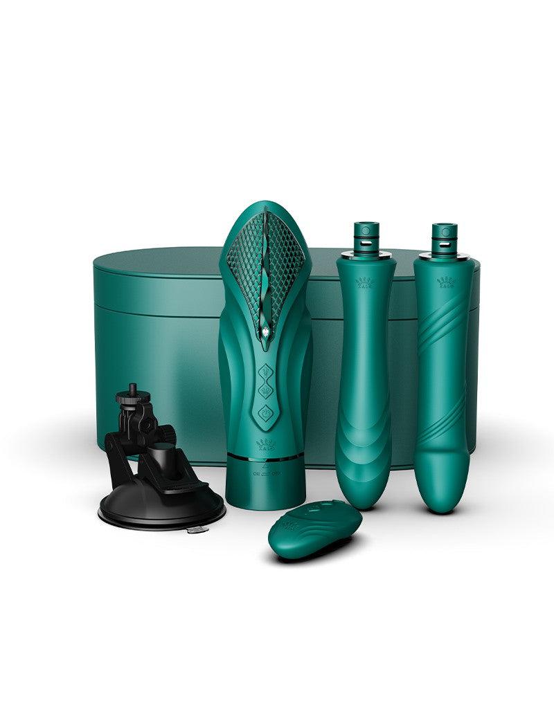 Zalo - Sesh - Verwarmende Stotende Vibrator met Afstandsbediening - Smaragd Groen