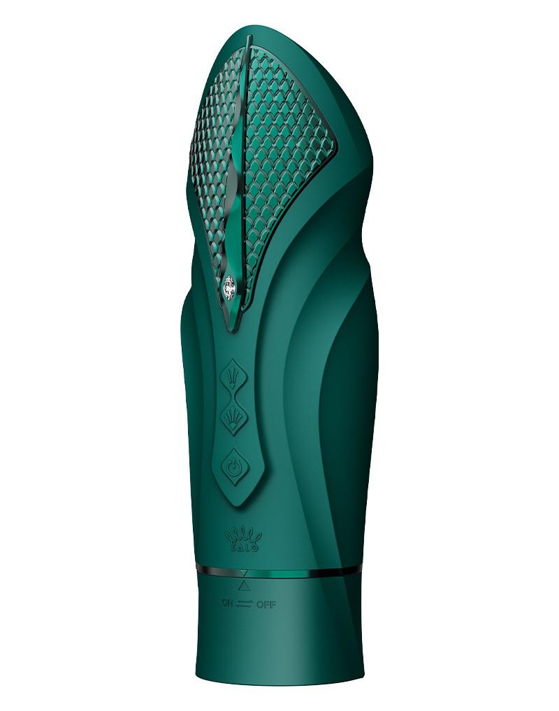Zalo - Sesh - Verwarmende Stotende Vibrator met Afstandsbediening - Smaragd Groen