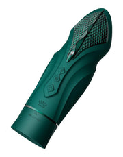 Zalo - Sesh - Verwarmende Stotende Vibrator met Afstandsbediening - Smaragd Groen