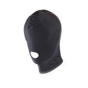 Kiotos - Zwarte BDSM Hood - Spandex Met Mondopening