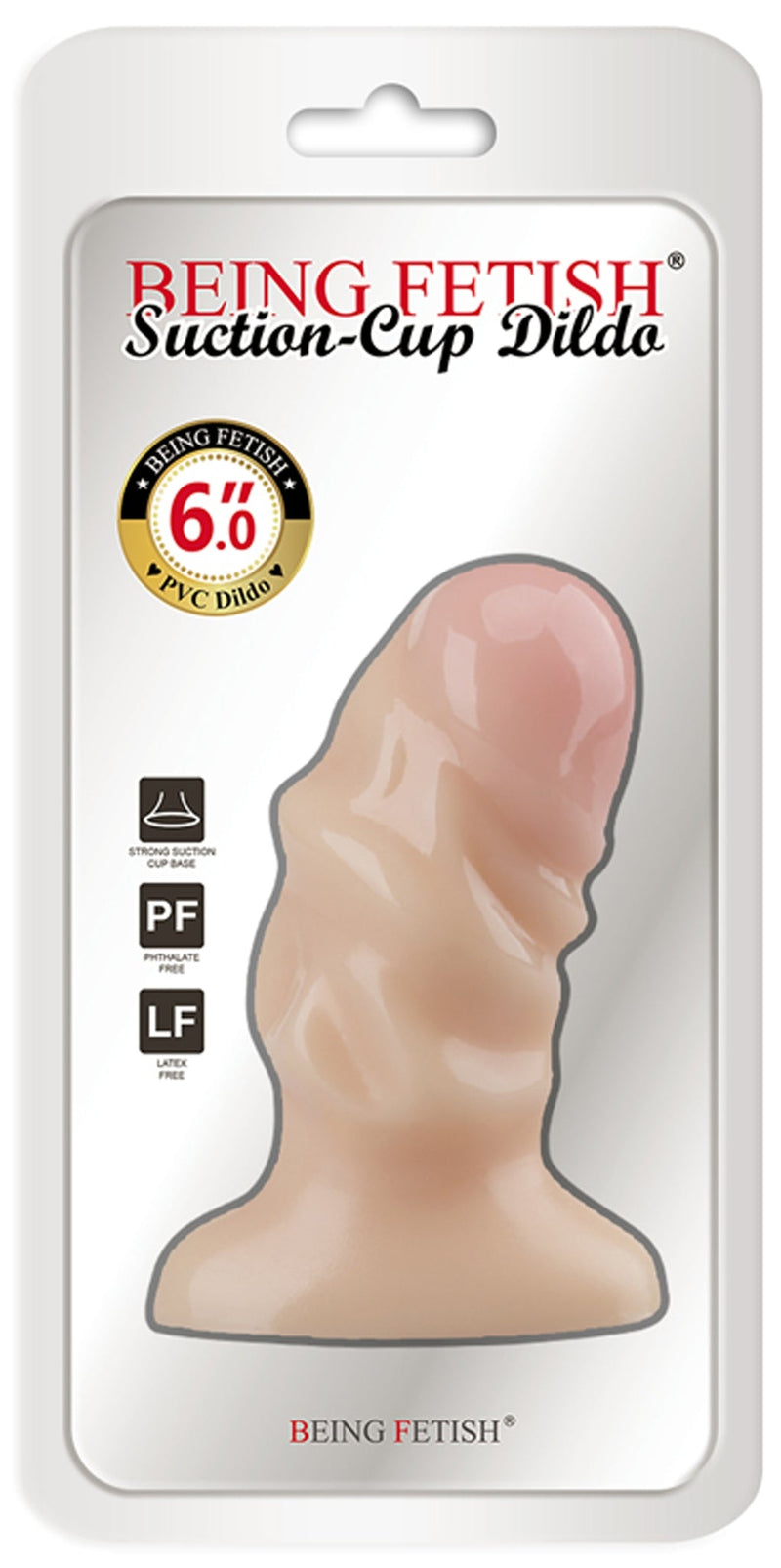 Being Fetish - PVC Dildo - 10 cm – Lichte Huidskleur-Erotiekvoordeel.nl