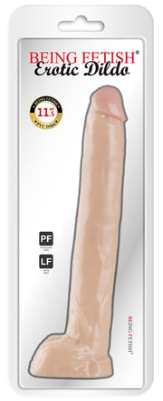 Being Fetish - PVC Dildo - 29 cm – Lichte huidskleur-Erotiekvoordeel.nl