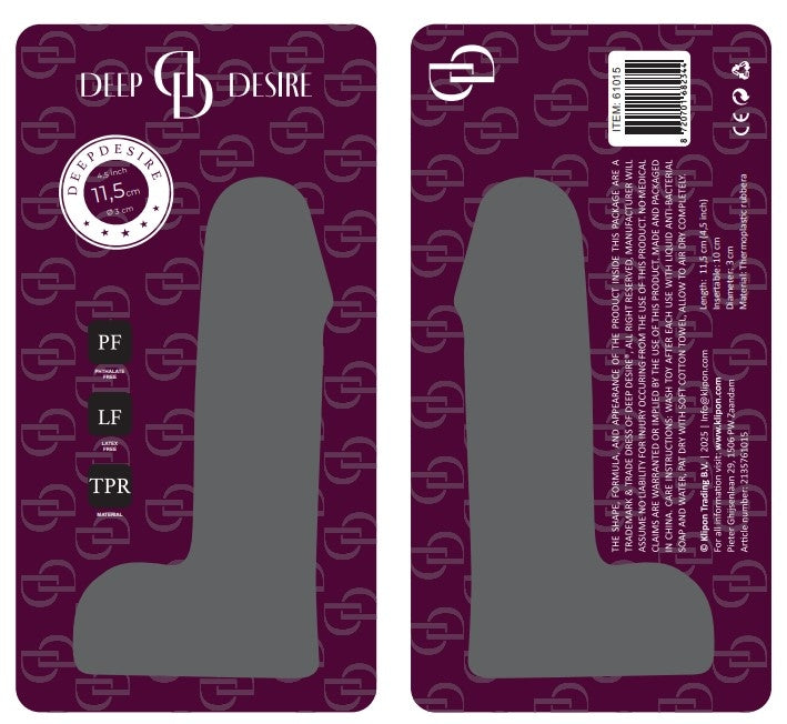 Deep Desire - Kleine Dildo - Kunstrubber - 11,5 cm - Transparant/Blauw-Erotiekvoordeel.nl
