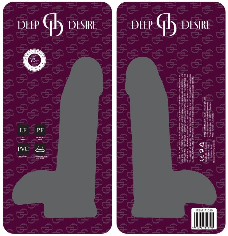 Deep Desire - PVC Dildo - 19 cm – Lichte Huidskleur-Erotiekvoordeel.nl