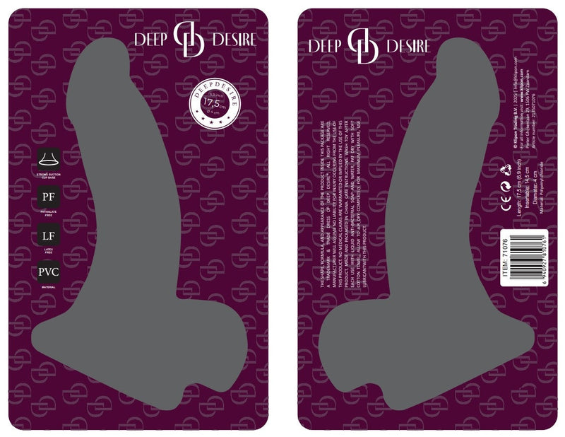 Deep Desire - PVC Dildo met Scrotum en Zuignap - 16,5 cm - Lichte Huidskleur-Erotiekvoordeel.nl