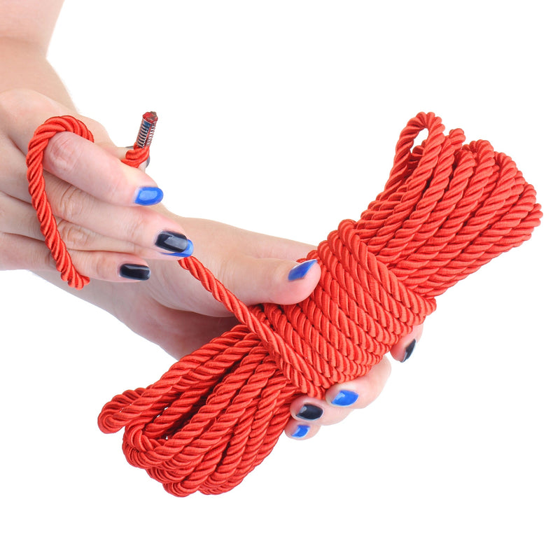 Being Fetish - Magic Touch Deluxe Silky Bondagetouw - 10 meter - Rood-Erotiekvoordeel.nl
