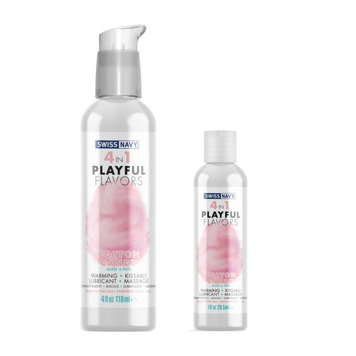 Swiss Navy - 4 in 1 Playful Flavors - Likbaar en Verwarmend Glijmiddel en Massage - Cotton Candy