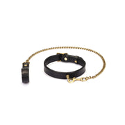 Liebe Seele - Crocodile Noir - Smalle Lederen Collar met Crocodile Print - Zwart-Erotiekvoordeel.nl