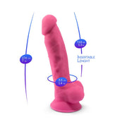 SILEXD - Realistische Dildo - Model 1 - 17,5 cm - Glow-in-the-Dark Roze-Erotiekvoordeel.nl