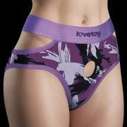 LoveToy - Ingen - Violet Strap-on Slipje - Maat M/L - Paars-Erotiekvoordeel.nl