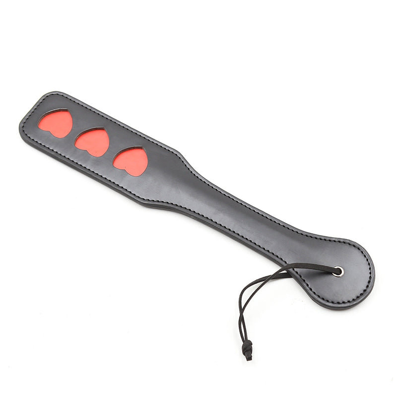 Smart Moves - Heart Paddle - 32 cm - Zwart/Rood-Erotiekvoordeel.nl