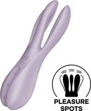 Satisfyer - Threesome 2 - Multifunctionele Vibrator Met 3 Voelsprieten - Lila-Erotiekvoordeel.nl