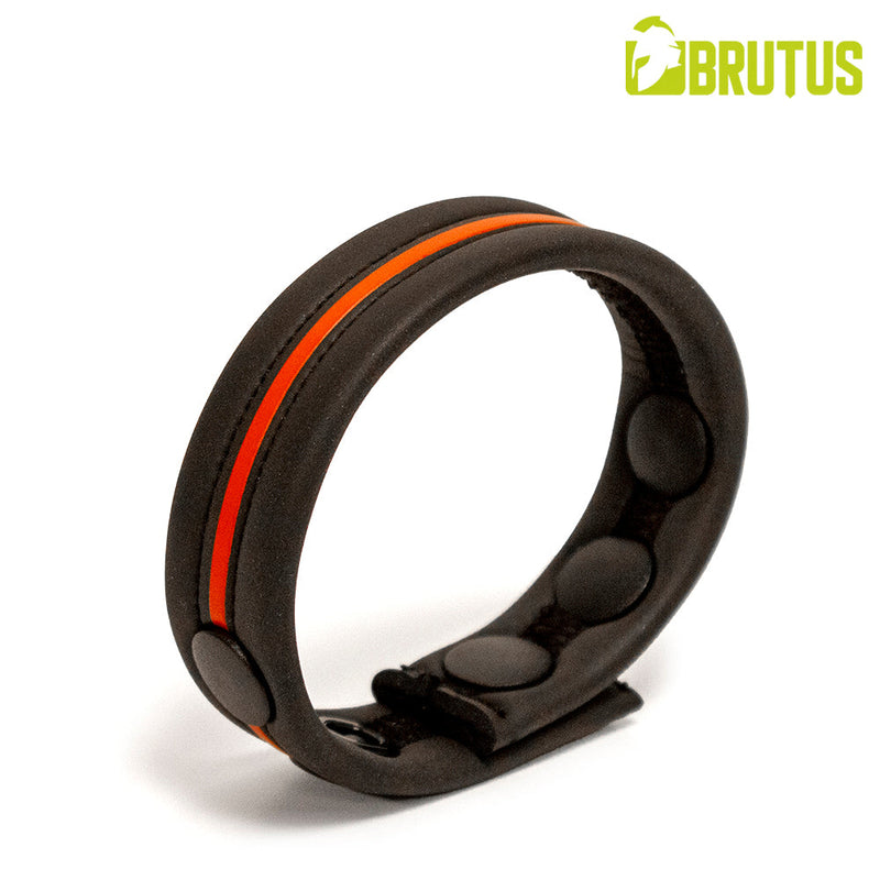 Brutus - Neopreen Cockstrap - Verstelbaar met drukknopen - Zwart/Rood-Erotiekvoordeel.nl