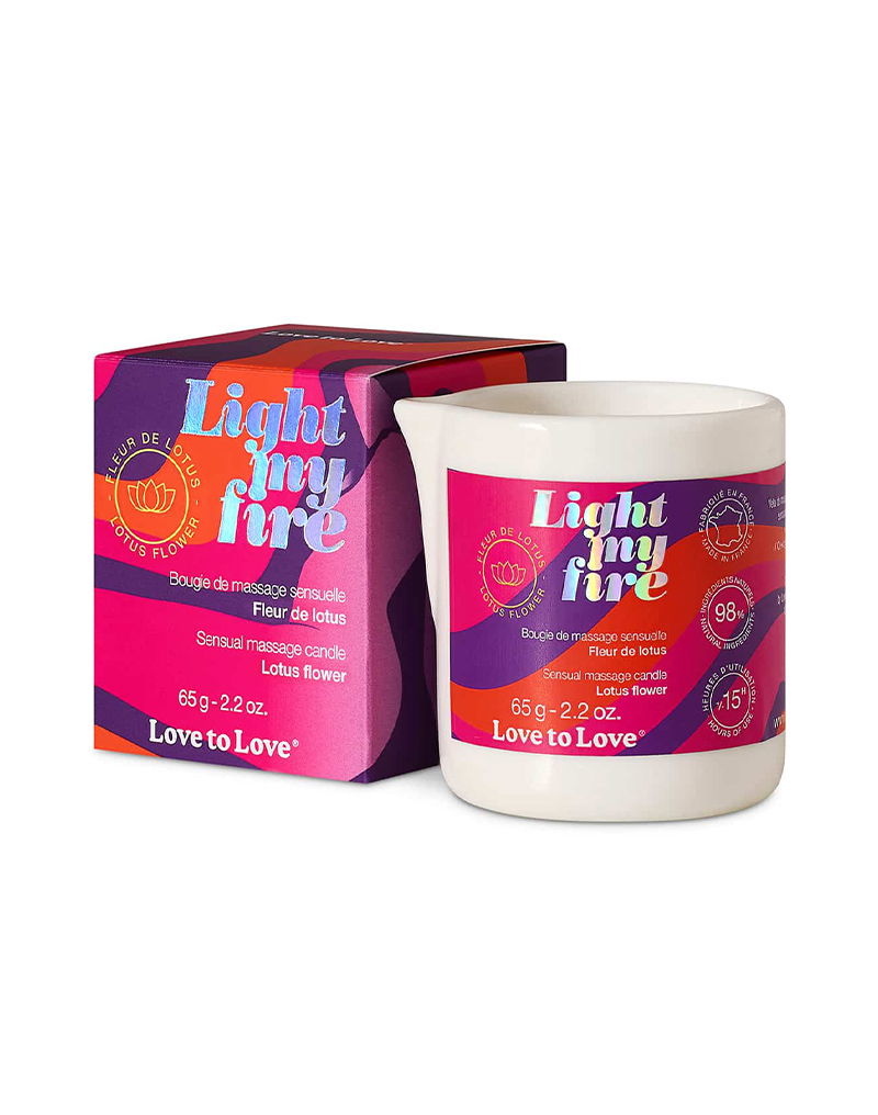 Love to Love - Light My Fire - Massagekaars - Lotusbloem-Erotiekvoordeel.nl