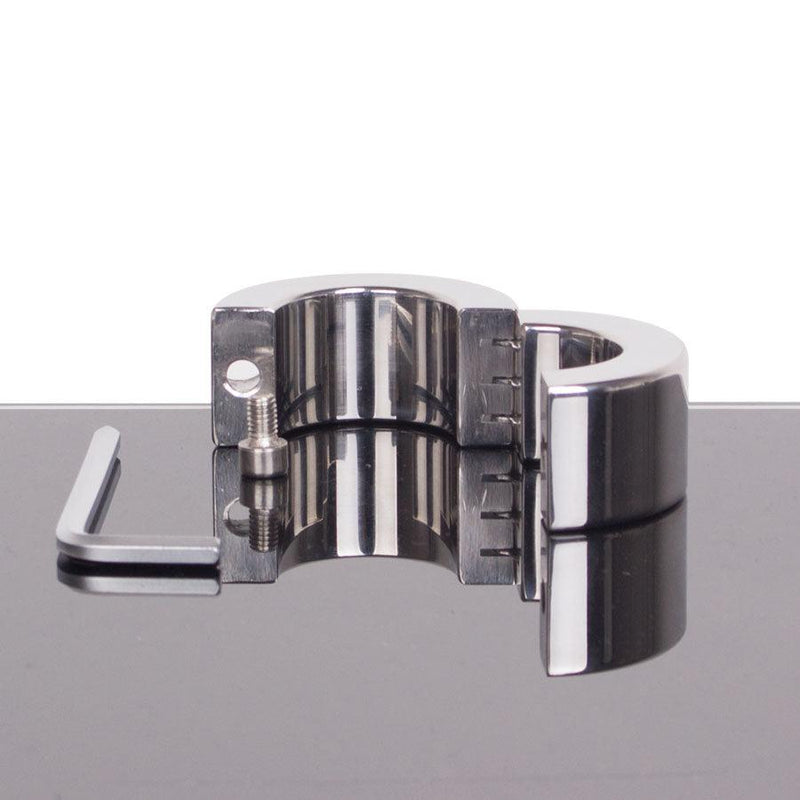 Kiotos - Ballstretcher RVS Met Groeven Scharnierend 28 mm Hoog Ø 35 mm-Erotiekvoordeel.nl