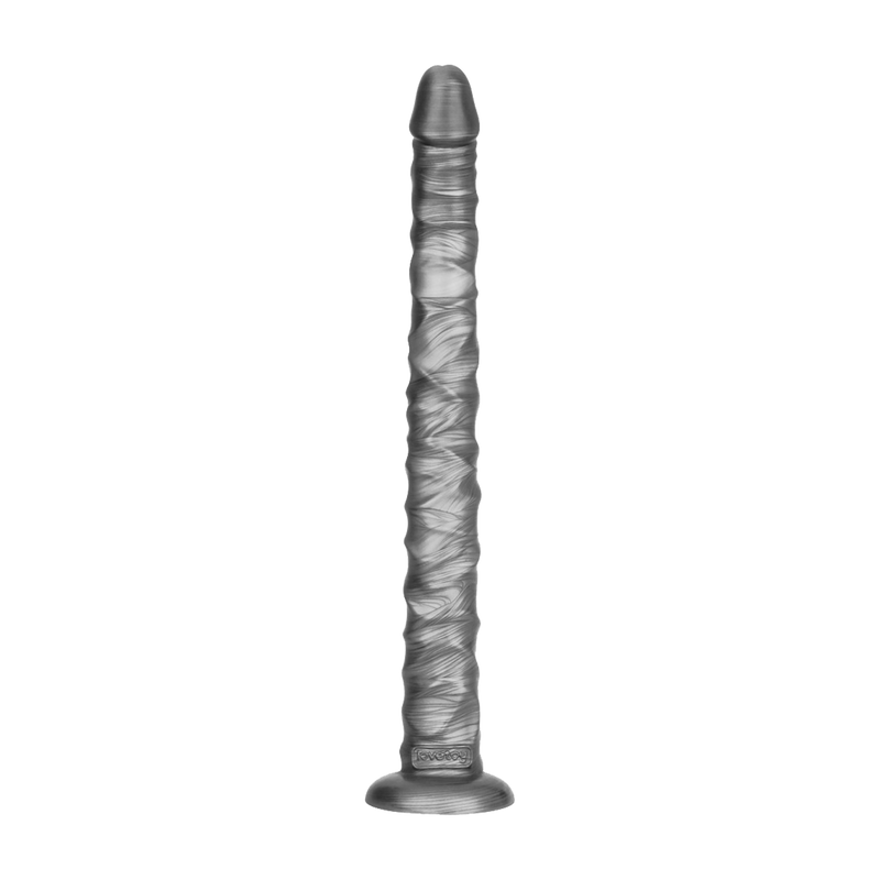 LoveToy - Vibrax Slider - Lange Vibrerende Anaal Dildo - 40,5 cm - Zilver-Erotiekvoordeel.nl
