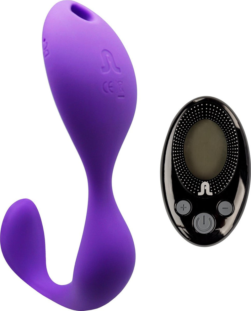 Adrien Lastic – Mr. Hook - Clitoris en G-spot Vibrator met Afstandsbediening – Paars-Erotiekvoordeel.nl
