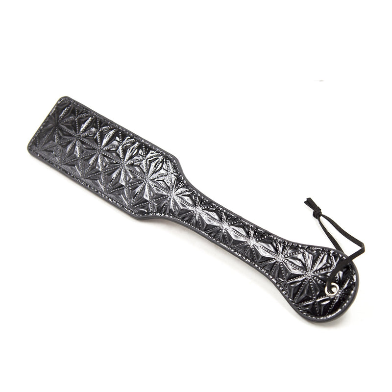 Smart Moves - Paddle Lakleer - 32 cm - Zwart-Erotiekvoordeel.nl