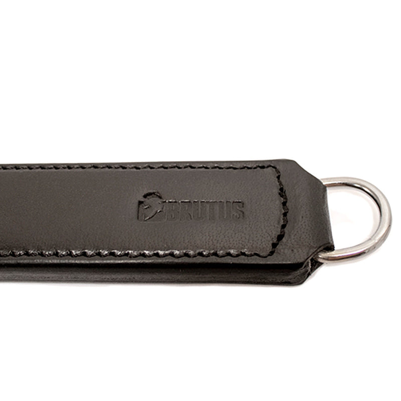 Brutus - Lederen Punisher Paddle met Noppen - Zwart-Erotiekvoordeel.nl
