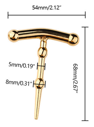 Fixxx - Penisplug met Twee Bolletjes - Diameter 5-8 mm - Goud-Erotiekvoordeel.nl