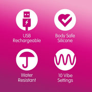 Skins - Super Excite - Oplaadbare Bullet Vibrator - Roze-Erotiekvoordeel.nl