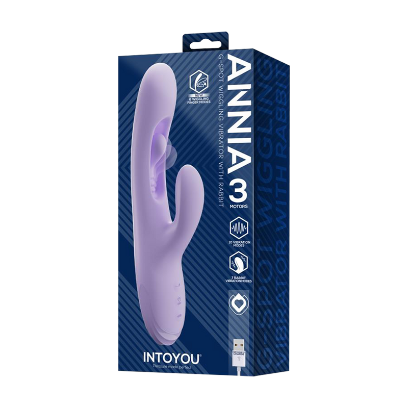IY - Annia 3 - G-spot Vibrator met Vingerbeweging - Lila-Erotiekvoordeel.nl