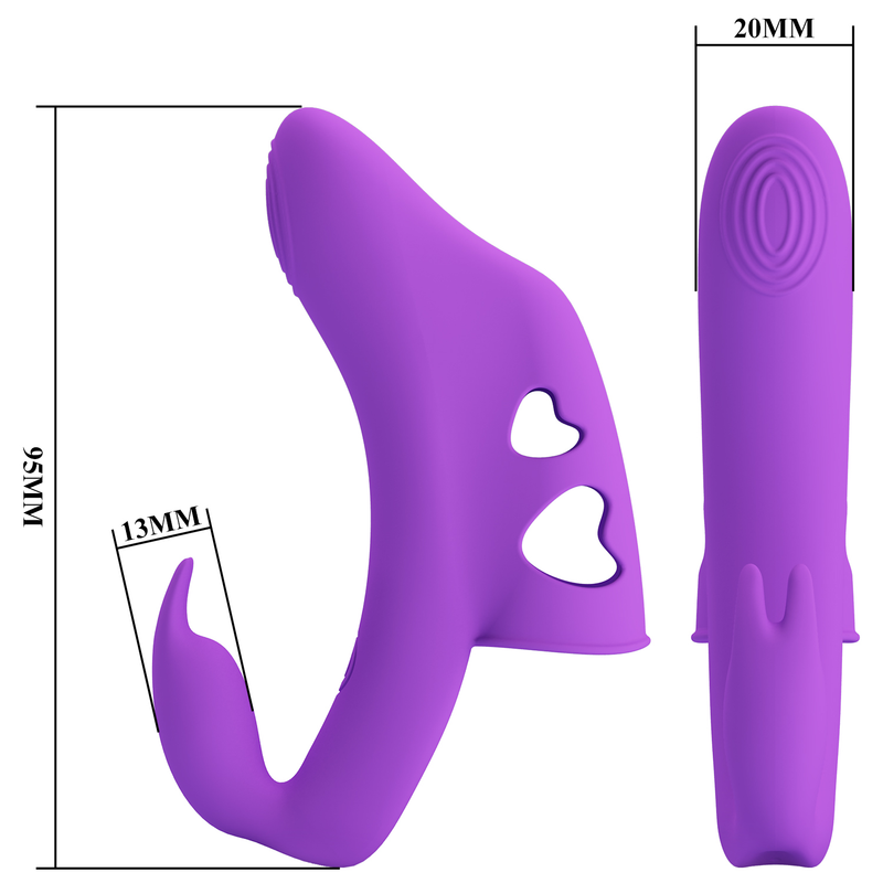 Pretty Love - Yenna - Krachtige Vinger Vibrator - Paars-Erotiekvoordeel.nl