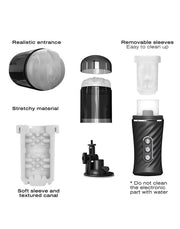 Dorcel - Thrust Blow Pro - Automatische Stotende Masturbator - Zwart-Erotiekvoordeel.nl