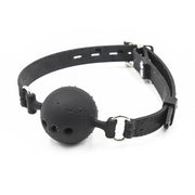 Smart Moves - Ball Gag met Ademgaten - Maat M - Zwart-Erotiekvoordeel.nl