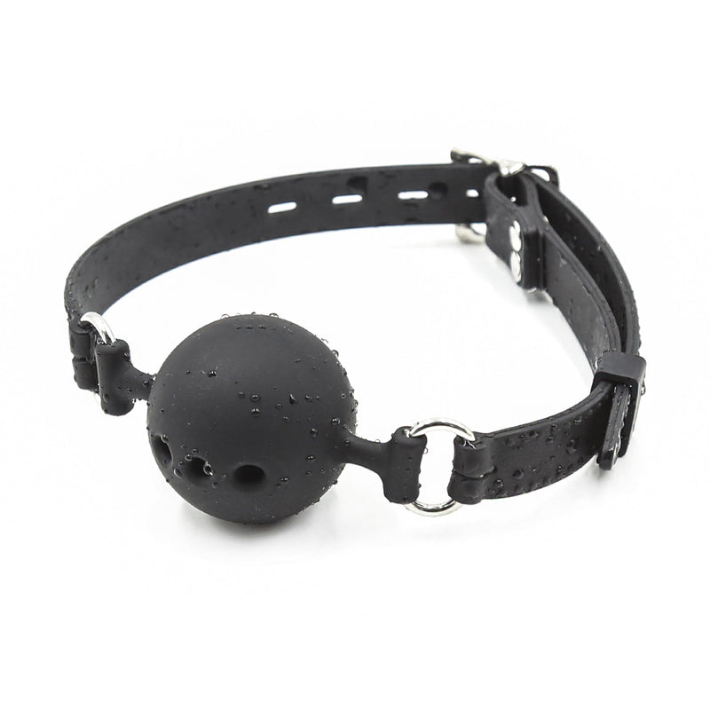 Smart Moves - Ball Gag met Ademgaten - Maat M - Zwart-Erotiekvoordeel.nl