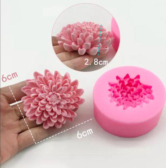 Craftylicious - Siliconen mal - Epoxy - Resin - Jesmonite - Zeepmaken - Chocola Gieten - Dahlia Bloem - 6 cm-Erotiekvoordeel.nl
