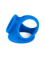 LoveToy - Pinnacle Pro - Trio Grip Enhancer Cockring - Blauw-Erotiekvoordeel.nl