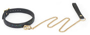 Liebe Seele - Shining Girl Handgemaakte Leren collar Met Rosé Gouden leiband Ketting Met strass Steentjes-Erotiekvoordeel.nl