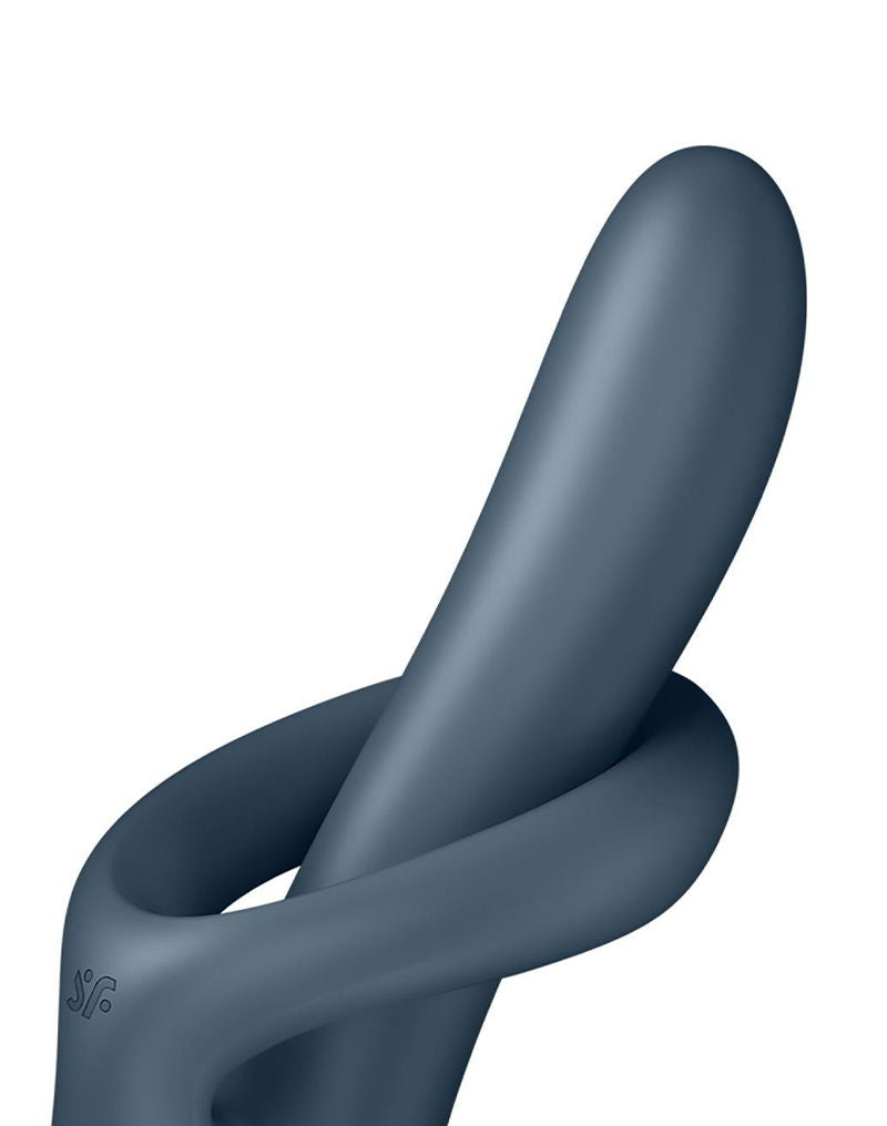 Satisfyer - Heat Flex 4 - Verwarmende Rabbit Vibrator - Grijs-Erotiekvoordeel.nl