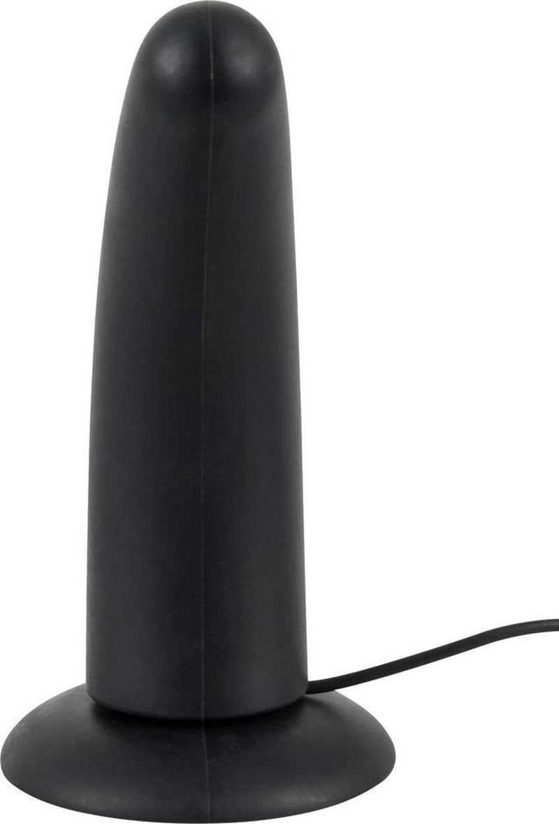 You2Toys – Siliconen Anale Vibrator met Kromming – Geschikt voor Voorbind Harnas – Zwart-Erotiekvoordeel.nl