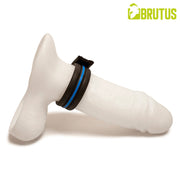 Brutus - Neopreen Cockstrap - Verstelbaar met drukknopen - Zwart/Blauw-Erotiekvoordeel.nl