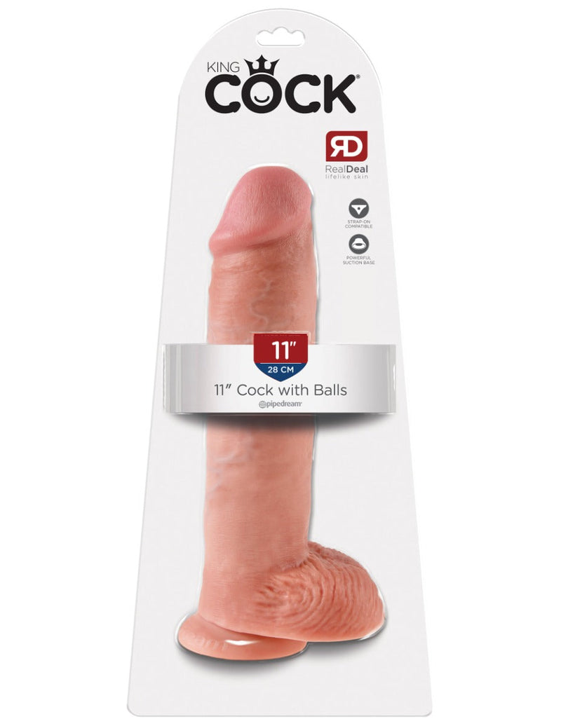 Pipedream - King Cock Dildo met Balzak – Realistisch, Krachtig en Veelzijdig-Erotiekvoordeel.nl