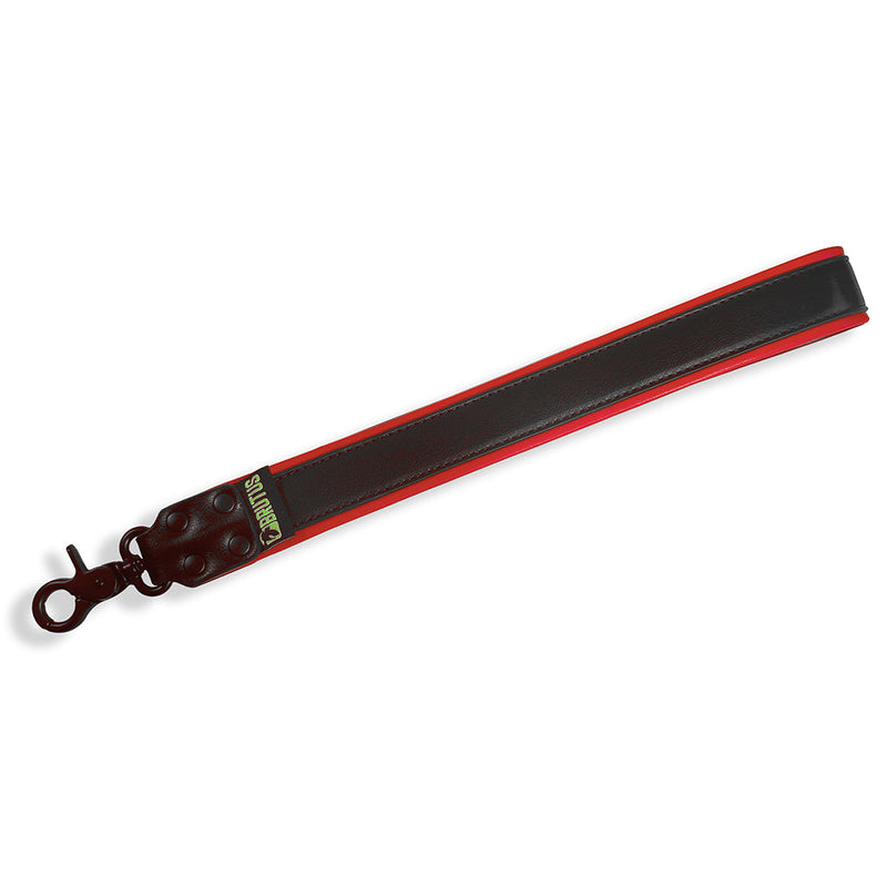 Brutus Vegan Korte Puppy Leash - Zwart/Rood-Erotiekvoordeel.nl