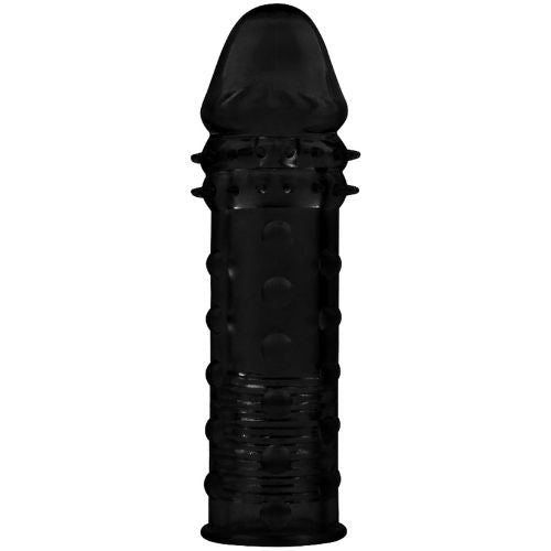 SuperMe - Extra Texture - Penis Sleeve - Zwart-Erotiekvoordeel.nl