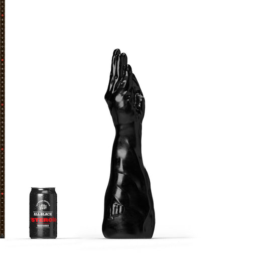 All Black Steroïd - Backstroke - Dildo - 40.5 x 12.5 cm - Zwart-Erotiekvoordeel.nl