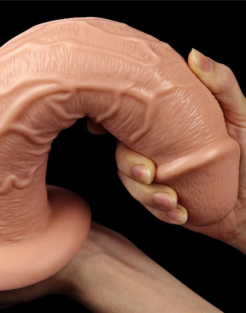 LoveToy - Realistische Lange XXL Dildo 28 cm - Lichte Huidskleur-Erotiekvoordeel.nl