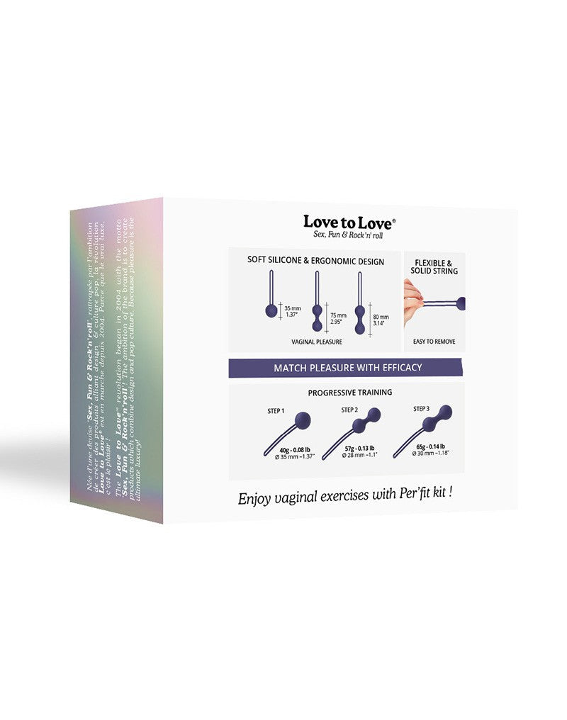 Love to Love - Per'fit Kit Kegel Balletjes Bekkenbodem Training - indigo-Erotiekvoordeel.nl