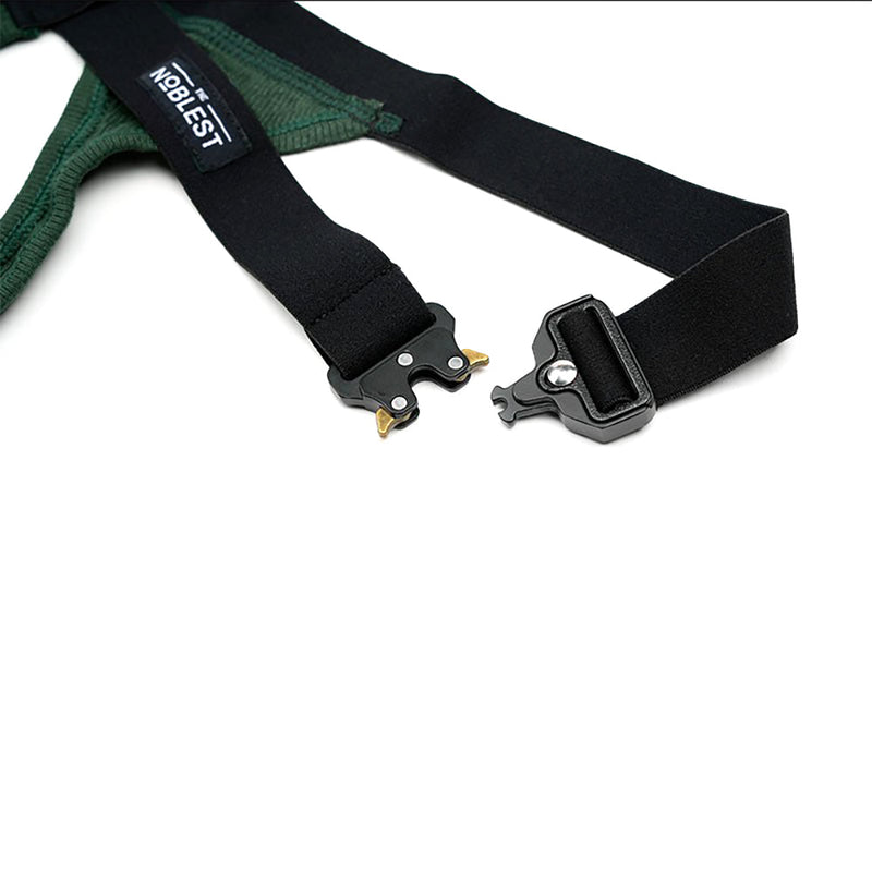 The Noblest - Herenstring met Cockring en Metalen Gesp - Forest Green