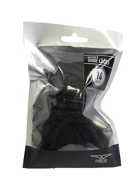 Mister B - Schoenveters voor Kistjes - Zwart - 10 gaten - 175 cm-Erotiekvoordeel.nl